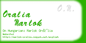 oralia marlok business card